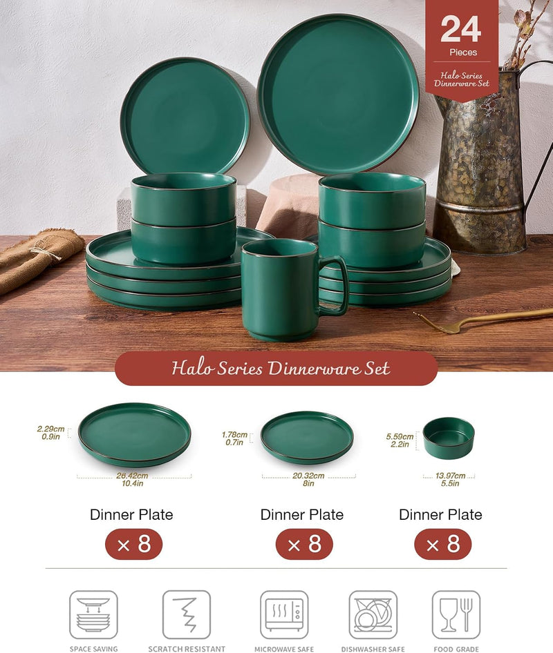 Halo Plates and Bowls Set 12 Pieces Dinner