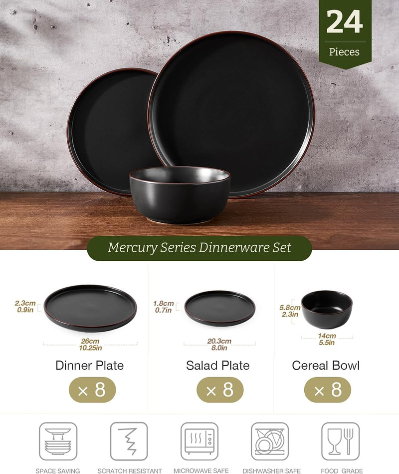 Halo Plates and Bowls Set 12 Pieces Dinner