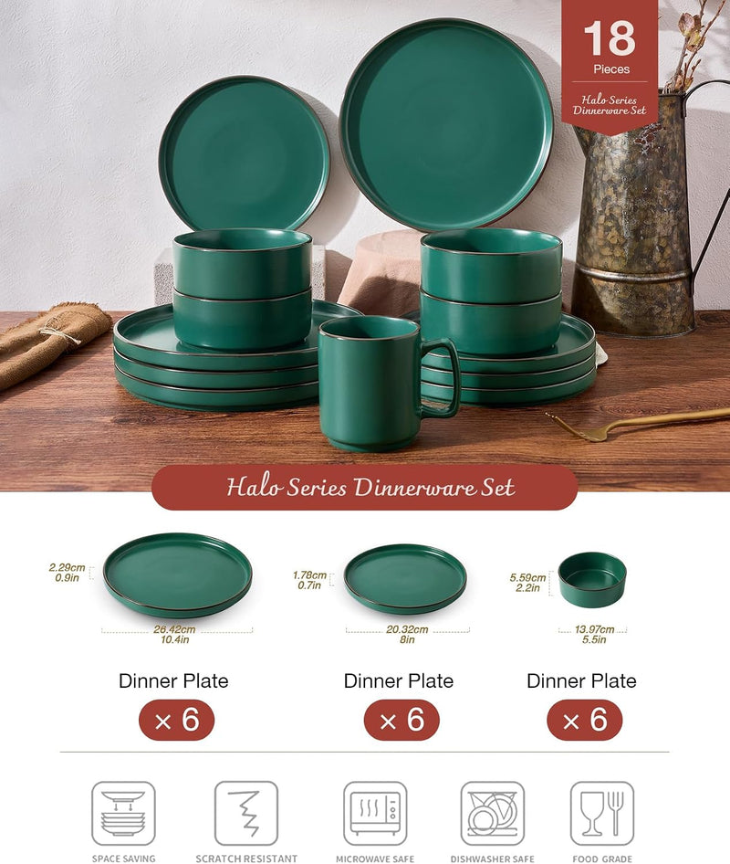 Halo Plates and Bowls Set 12 Pieces Dinner