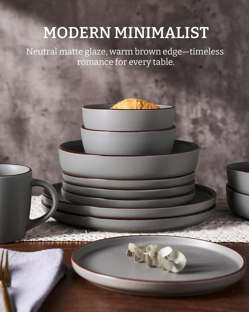 Halo Plates and Bowls Set 12 Pieces Dinner