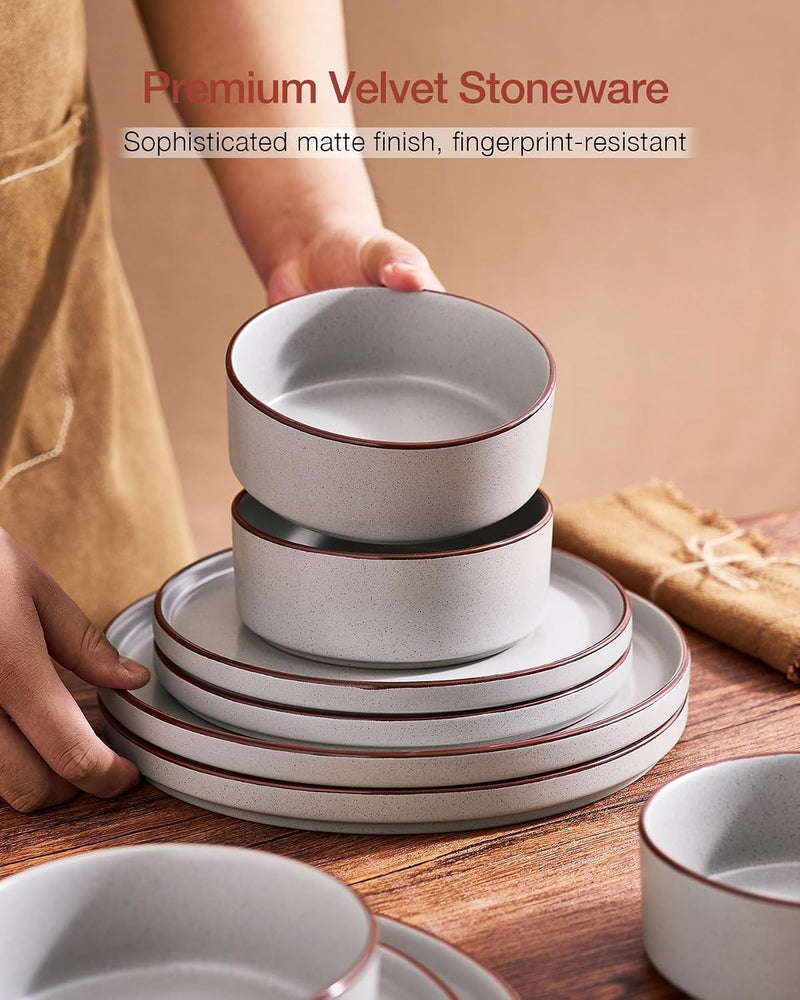 Halo Plates and Bowls Set 12 Pieces Dinner