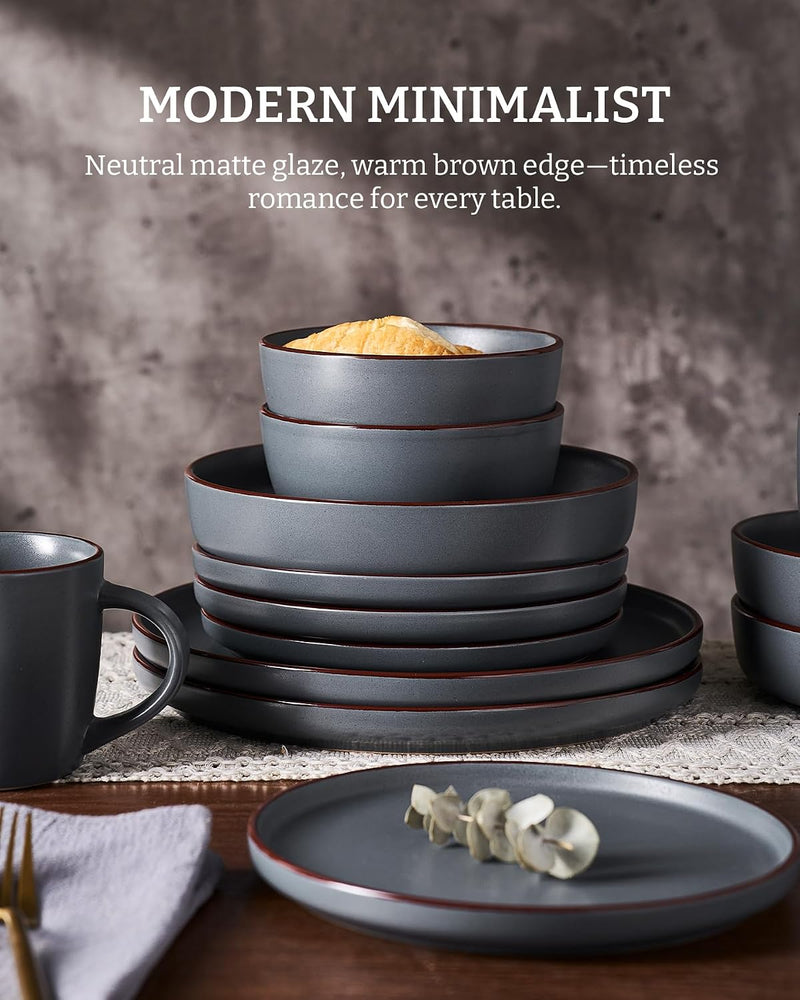 Halo Plates and Bowls Set 12 Pieces Dinner