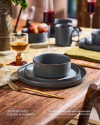 Halo Plates and Bowls Set 12 Pieces Dinner