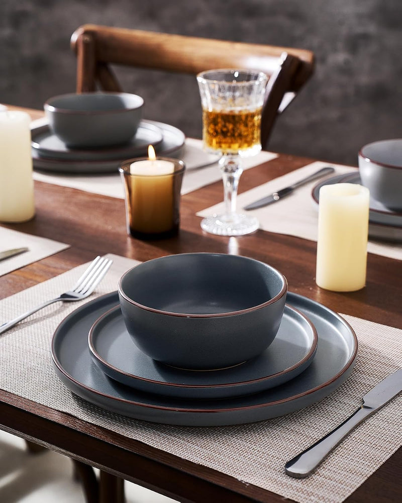 Halo Plates and Bowls Set 12 Pieces Dinner