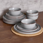 Halo Plates and Bowls Set 12 Pieces Dinner