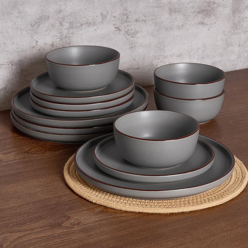 Halo Plates and Bowls Set 12 Pieces Dinner