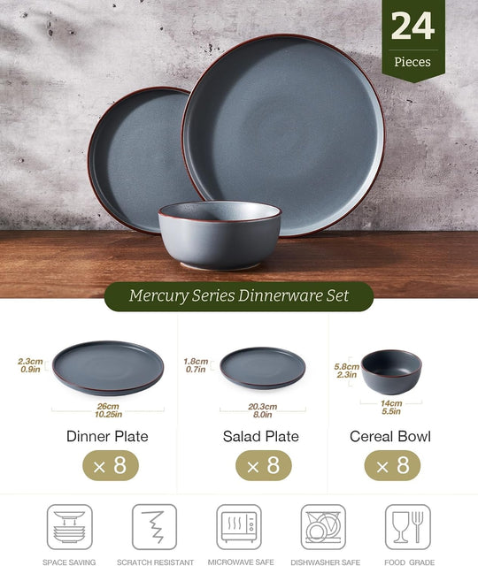 Halo Plates and Bowls Set 12 Pieces Dinner