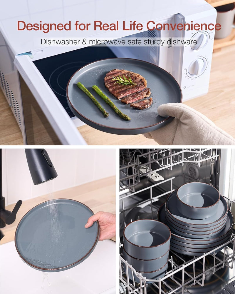 Halo Plates and Bowls Set 12 Pieces Dinner