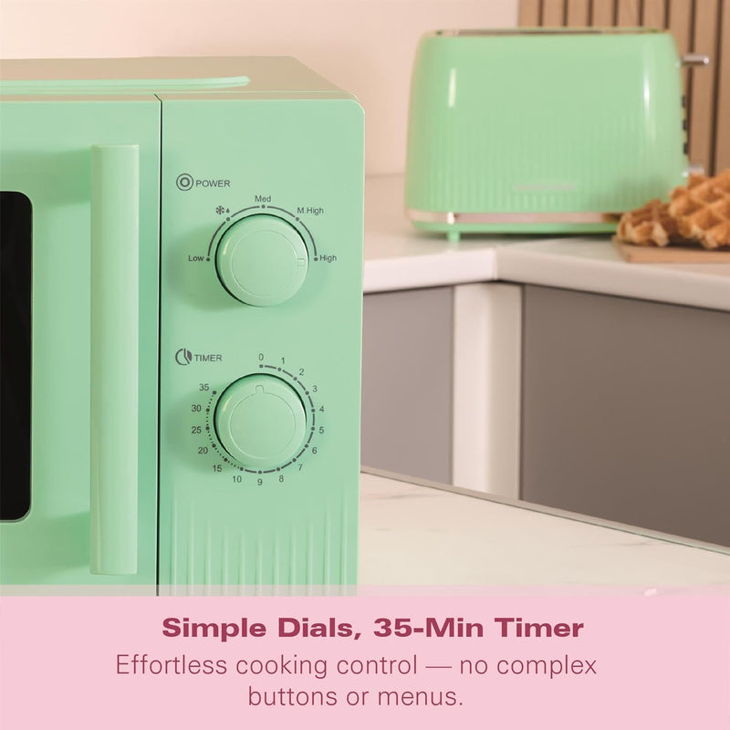 Microwave 20L Miami 800W Manual Dial Controls Quick