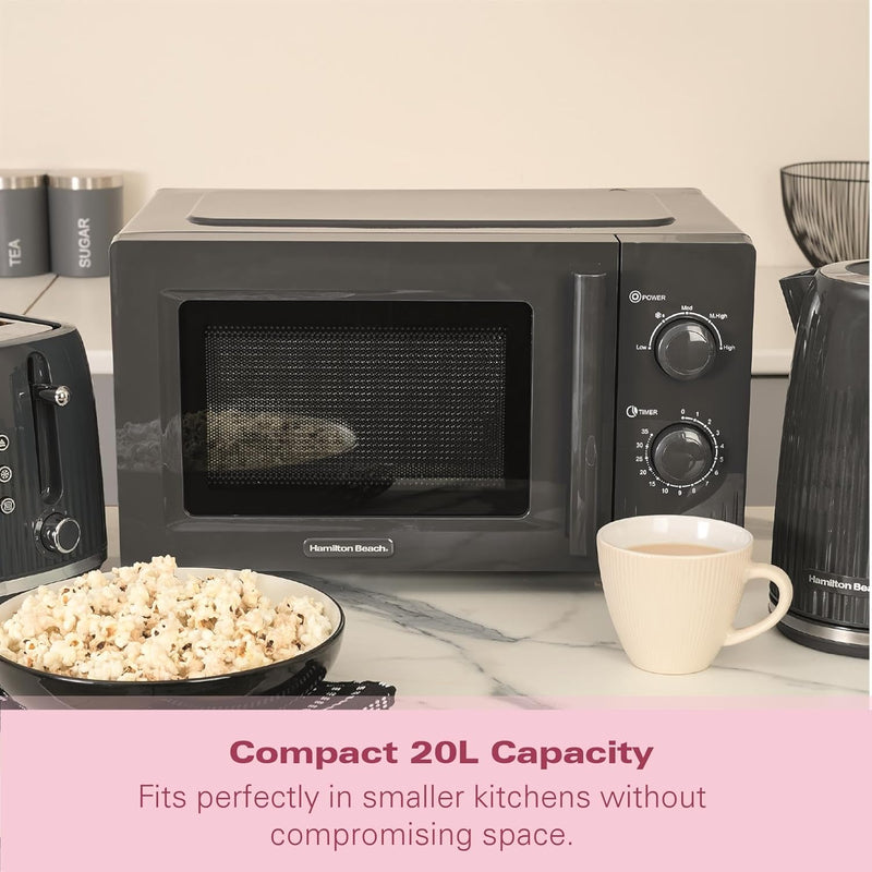Microwave 20L Miami 800W Manual Dial Controls Quick