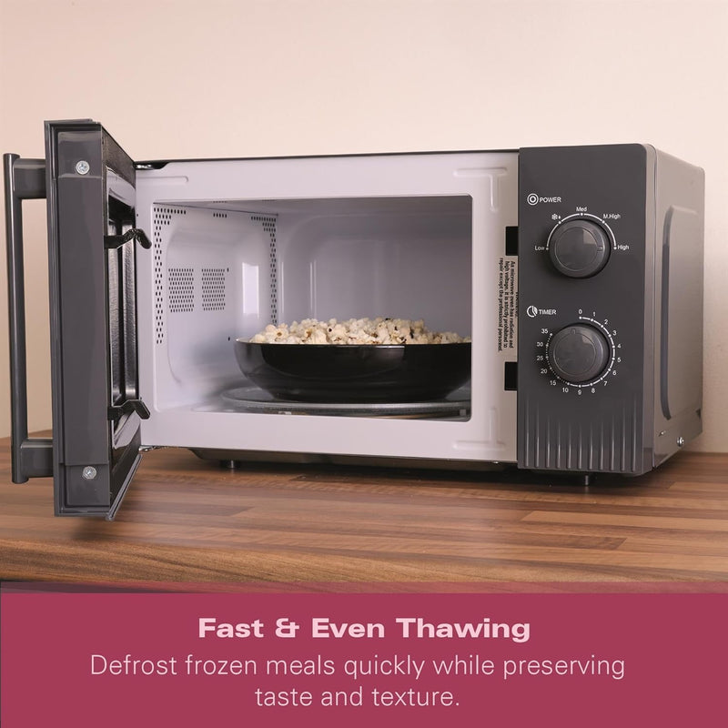 Microwave 20L Miami 800W Manual Dial Controls Quick