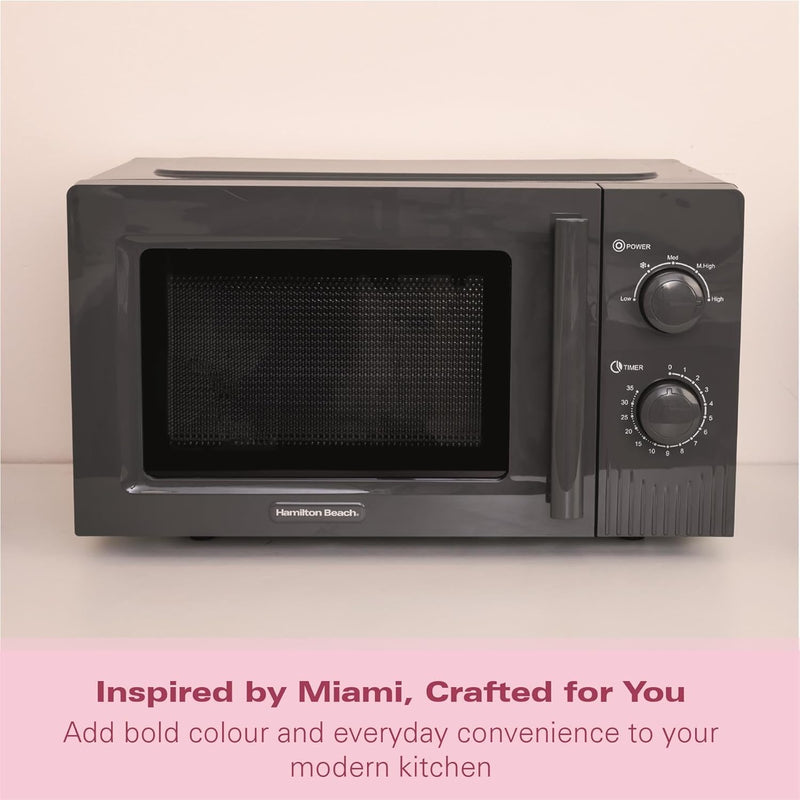 Microwave 20L Miami 800W Manual Dial Controls Quick
