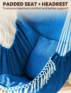 Hammock Chair Hanging Swing 2 Seat Cushions Included