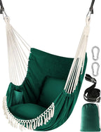 Hammock Chair Hanging Swing 2 Seat Cushions Included