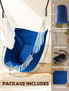 Hammock Chair Hanging Swing 2 Seat Cushions Included