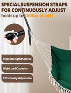 Hammock Chair Hanging Swing 2 Seat Cushions Included