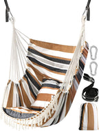 Hammock Chair Hanging Swing 2 Seat Cushions Included