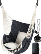 Hammock Chair Hanging Swing 2 Seat Cushions Included