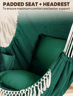 Hammock Chair Hanging Swing 2 Seat Cushions Included
