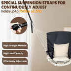 Hammock Chair Hanging Swing 2 Seat Cushions Included