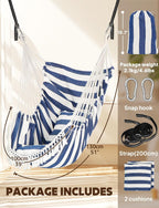 Hammock Chair Hanging Swing 2 Seat Cushions Included
