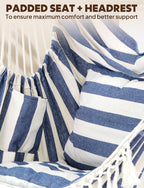 Hammock Chair Hanging Swing 2 Seat Cushions Included