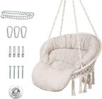 Hammock Chair with Cushion Handmade Macrame Swing Hanging