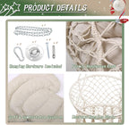 Hammock Chair with Cushion Handmade Macrame Swing Hanging