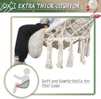 Hammock Chair with Cushion Handmade Macrame Swing Hanging