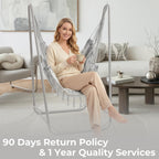 Hammock Chair with Stand Heavy-Duty Steel Hanging