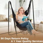 Hammock Chair with Stand Heavy-Duty Steel Hanging