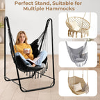 Hammock Chair with Stand Heavy-Duty Steel Hanging