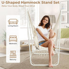 Hammock Chair with Stand Heavy-Duty Steel Hanging