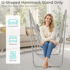 Hammock Chair with Stand Heavy-Duty Steel Hanging
