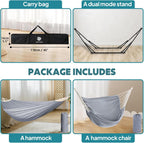 Hammock Hanging Chair with Foldable Portable Stand