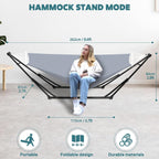 Hammock Hanging Chair with Foldable Portable Stand