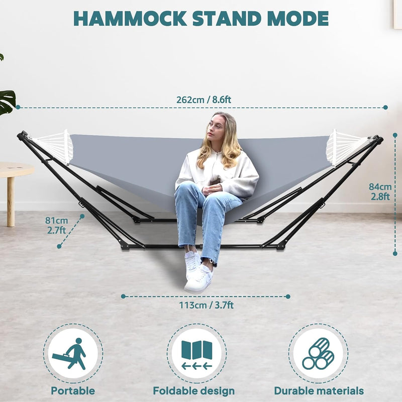Hammock Hanging Chair with Foldable Portable Stand