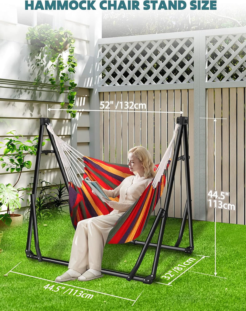 Hammock Hanging Chair with Foldable Portable Stand