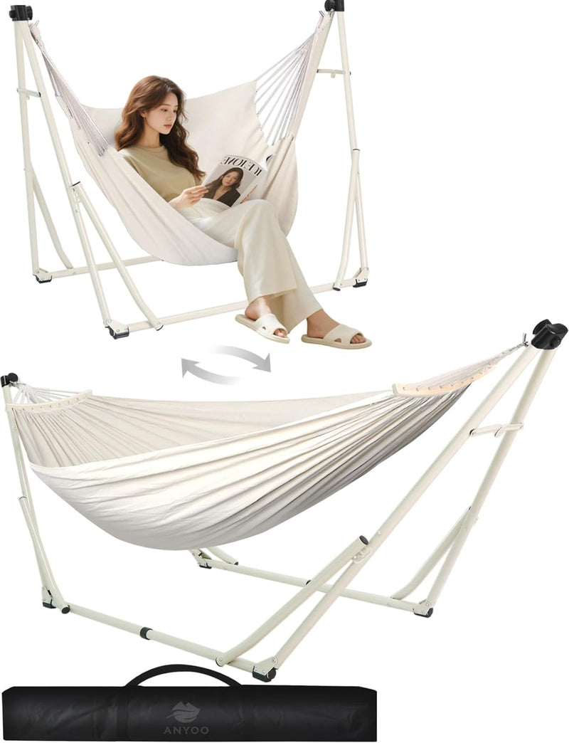 Hammock Hanging Chair with Foldable Portable Stand