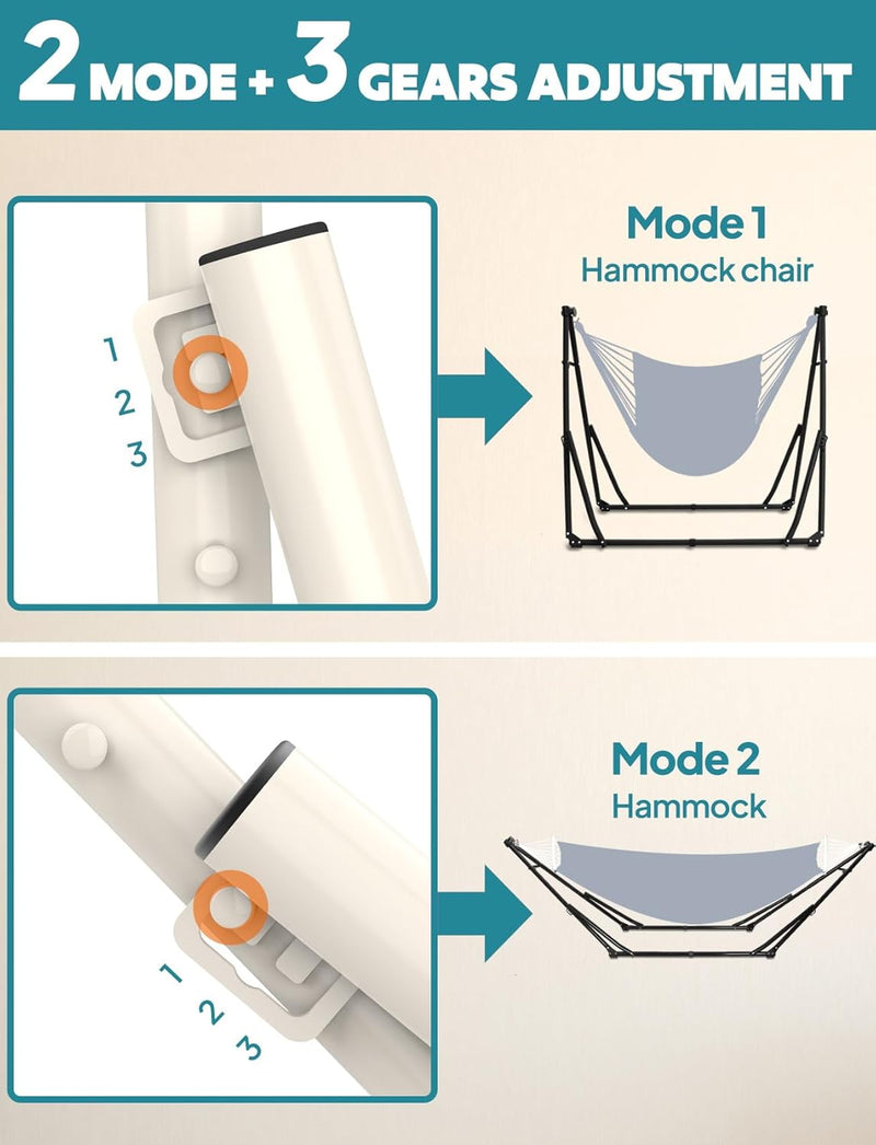 Hammock Hanging Chair with Foldable Portable Stand