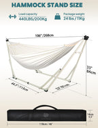 Hammock Hanging Chair with Foldable Portable Stand