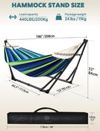 Hammock Hanging Chair with Foldable Stand Dual Use