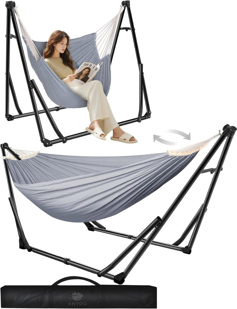 Hammock Hanging Chair with Foldable Portable Stand