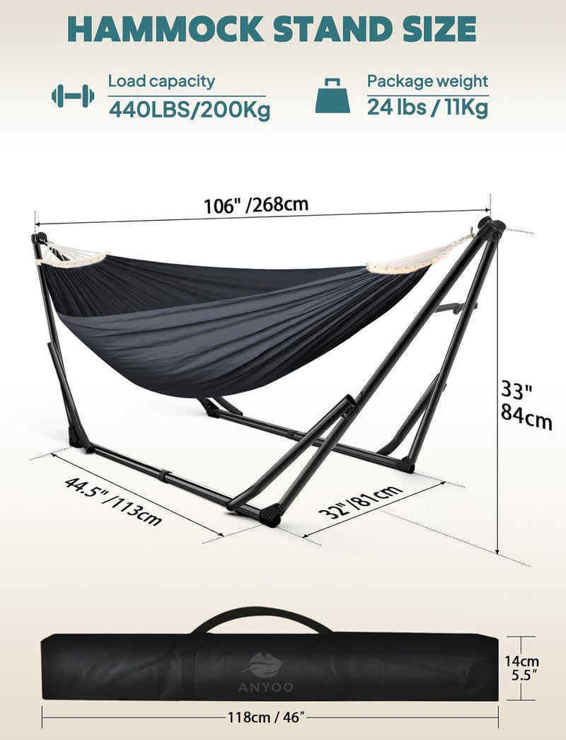 Hammock Hanging Chair with Foldable Portable Stand