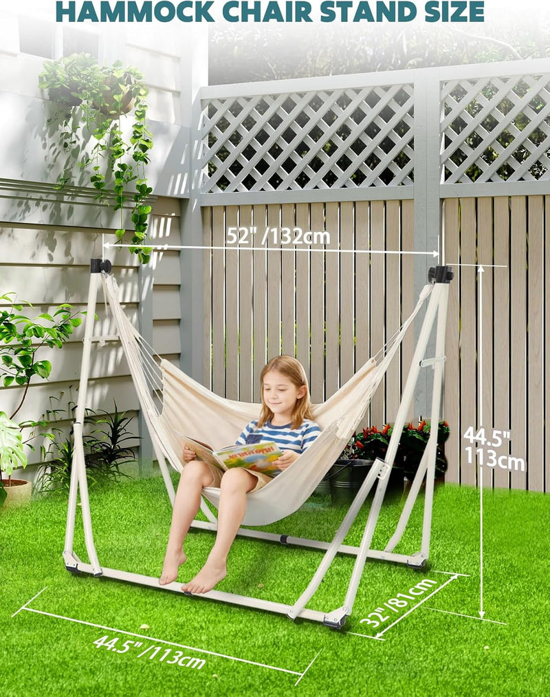 Hammock Hanging Chair with Foldable Portable Stand