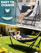 Hammock Hanging Chair with Foldable Stand Dual Use