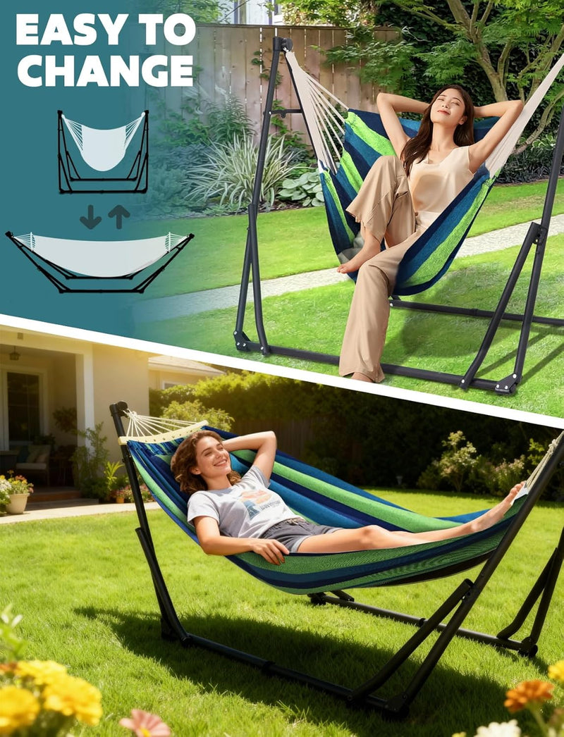 Hammock Hanging Chair with Foldable Portable Stand