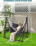 Hammock Hanging Chair with Foldable Stand Dual Use