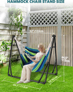 Hammock Hanging Chair with Foldable Stand Dual Use