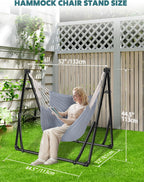 Hammock Hanging Chair with Foldable Stand Dual Use